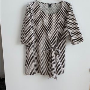 Ann Taylor Career Wear Cinch Waist Blouse Size XXL